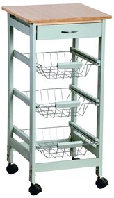 Kesper 25813 Kuchynský vozík s pracovnou doskou, 77 x 36 x 36 cm