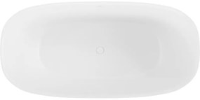 Mexen Como, voľne stojaca vaňa z konglomerátu 150 x 82 cm, biela matná, 57311508200