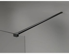 Mexen Lunar sprchová stena ľavá 70 x 200 cm, 8mm číre sklo, čierna matná, 830-070-000-70-00-L