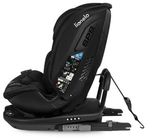 Lionelo - Otočná autosedačka s bázou BASTIAAN i-Size 40-150 cm Black Carbon
