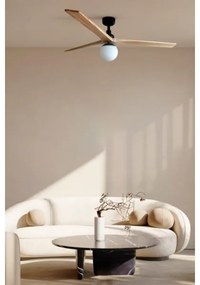 FARO 34282-11L - Stropný ventilátor KLIM L 1xE27/15W/230V borovica/čierna + DO