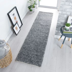 Flair Rugs koberce Behúň Minerals Dark Grey - 60x230 cm