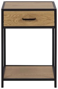 Nočný stolík SARON dub/čierna