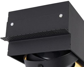 Sada 6 zapustených bodových svetiel čierna GU10 AR111 bezrámikové - Oneon