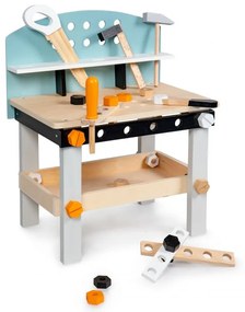 Drevená dielňa pre deti, stôl na náradie, 38 prvkov ECOTOYS