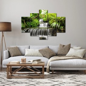 Obraz - Vodopád v dažďovom lese (150x105 cm)