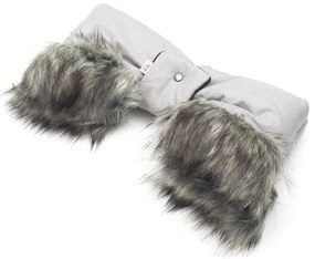 Rukávník na kočiar 2v1 New Baby s kožušinkou grey