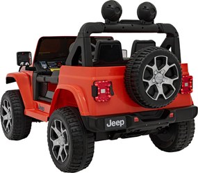 Ramiz Jeep Wrangler Rubicon batéria pre deti Oranžová + diaľkové ovládanie + MP3 LED rádio + EVA kolesá