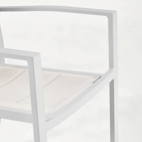 Záhradná stolička siley biela MUZZA