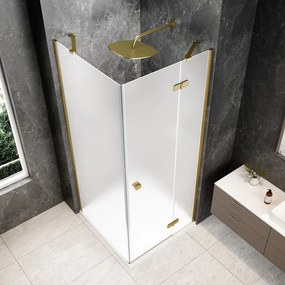 Polysan Polysan, GLOBE GOLD MATT štvorcová sprchová zástena 800x800mm, matné sklo, pravé, GB1080-3215MRG