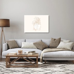Sklenený obraz - Line art monstera N⁰1 (70x50 cm)