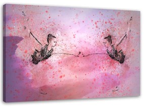 Obraz na plátně Balerína Abstraktní růžová - 100x70 cm