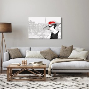 Obraz - Dáma v meste (90x60 cm)