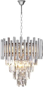 Luster Madison, 1x krištáľové/chrómové kovové tienidlo, (fi 45cm), ch