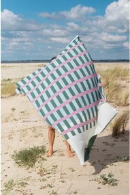 Zelená/ružová deka 160x200 cm Onu – noo.ma