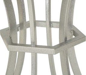 Odkladací stolík Istanbul 56 cm strieborný/mramor