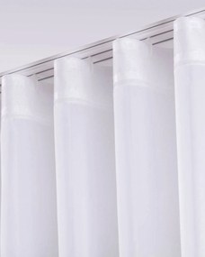 Záclona s riasením WAVE farba produktu biela látka polopriehľadný, zapletaná