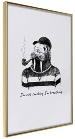 Artgeist Plagát - I'm Not Smoking. I'm Breathing [Poster] Veľkosť: 20x30, Verzia: Zlatý rám