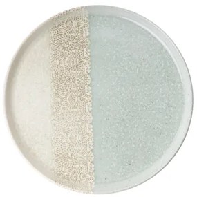 27-dielna jedálenská súprava, béžová/zelená, porcelán