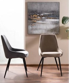 SI Stolička Cobe Velvet sivý