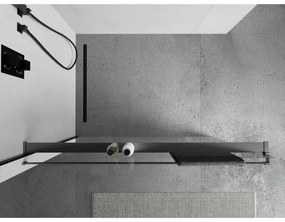 Mexen príslušenstvo, polička/držiak na uteráky pre sprchovú zástenu (max 140cm), grafitová, 800-02-66