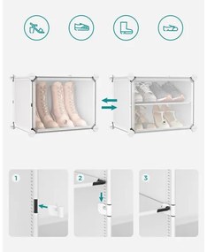 Modulárny regál s priehradkami BOXIFY biela