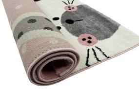 Vopi koberce Detský koberec Kiddo F0131 pink - 80x150 cm