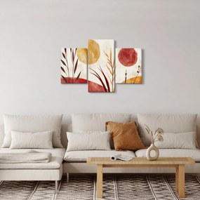 Obraz - Rastliny a kruhy (90x60 cm)