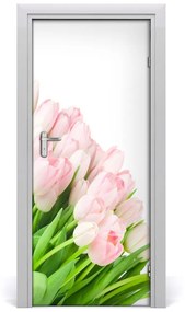 Fototapeta na dvere ružové tulipány 75x205 cm