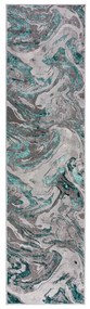 Behúň Eris Marbled Emerald, 60x230, modrá, chodba / predsieň, Flair Rugs