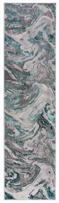 Flair Rugs koberce Behúň Eris Marbled Emerald - 80x300 cm