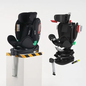 Lionelo - Otočná autosedačka s bázou ANTOON PLUS i-Size 40-105 cm Black Onyx