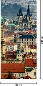 Fototapeta na dvere - Panorama Prahy (95x205cm)