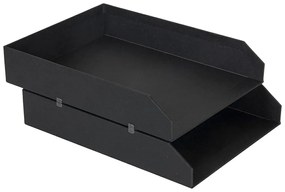 2x organizér na dokumenty HAKAN zo 100% recyklovateľného papiera 6x23x31 cm, čierny