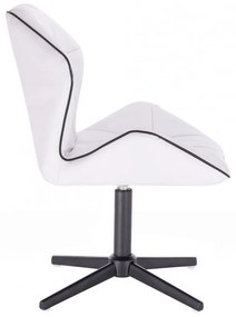LuxuryForm DESIGN Stolička MILANO MAX na čiernom kríži - biela