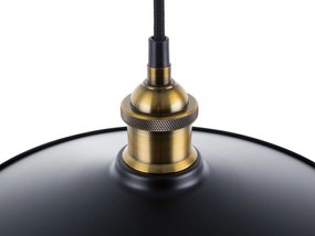 Závesná kovová lampa čierna SWIFT L Beliani
