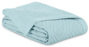 Svetlomodrý prešívaný pléd z mikrovlákna 220x240 cm Ophelia – Restilo