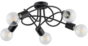 Prisadený luster BOSTON 5xE27/15W/230V čierna