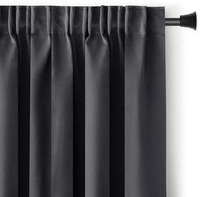 Záves AmeliaHome Blackout s multifunkčnou páskou 140x245 cm oceľovo sivý