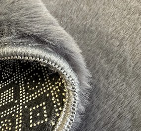 BE Koberec Puffy PUFFY 060 DARK GREY – sivý obdĺžnikový Rozmer: 60x100 cm