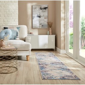 Modro-fialový umývateľný behúň s prímesou recyklovaných vlákien 60x230 cm Reid – Flair Rugs