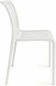 Záhradný set TREGO ISLAND - 4 stoličky a okrúhly stôl ø 90 cm, biela