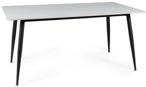 Jedálenský stôl Rion 160 x 90 cm, mramor / čierna