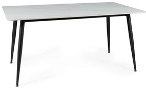 Jedálenský stôl Rion 160 x 90 cm, mramor / čierna