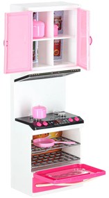 KIK Kuchynka s nábytkom pre bábiky LED zvuky