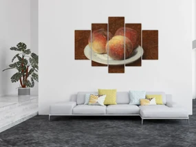 Obraz - Henri Fantin-Latour, Three Peaches on a Plate, reprodukcia (150x105 cm)