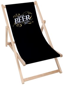 Drevené plážové lehátko Premium beer  najlepšia kvalita