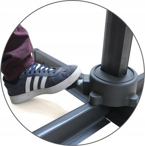 CH Krémový záhradný slnečník Roma s obalom - 3x3m