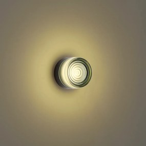 Dizajnové nástenné svietidlo čierne so svetlozeleným sklom IP44 - Michele