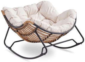 Pohodlné hojdacie kreslo ELTON čierna